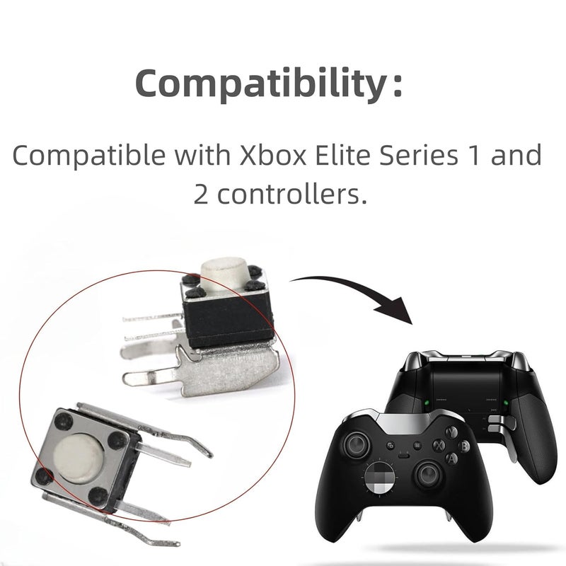 Ruimou 10Pcs (LB/RB) Shoulder Button Bumper Switch Compatible With XBox One Series X S Compatible With XBox360 Compatible With Elite Series 1 and 2 Controller LB/RB - Image 3